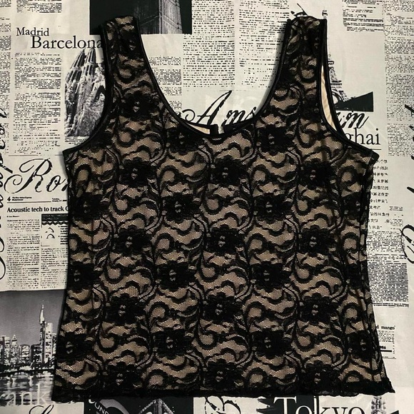 Creative Design Works vintage 90s lace tank top - Picture 2 of 4